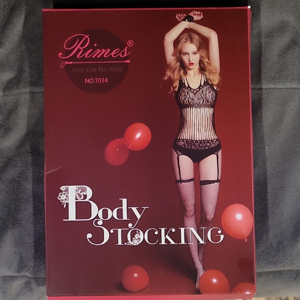 Rimes Black Lace Bodystocking Lingerie